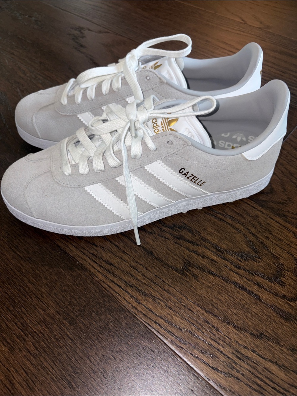 adidas Gazelle Golf Sneakers - White and Light Gray, unisex